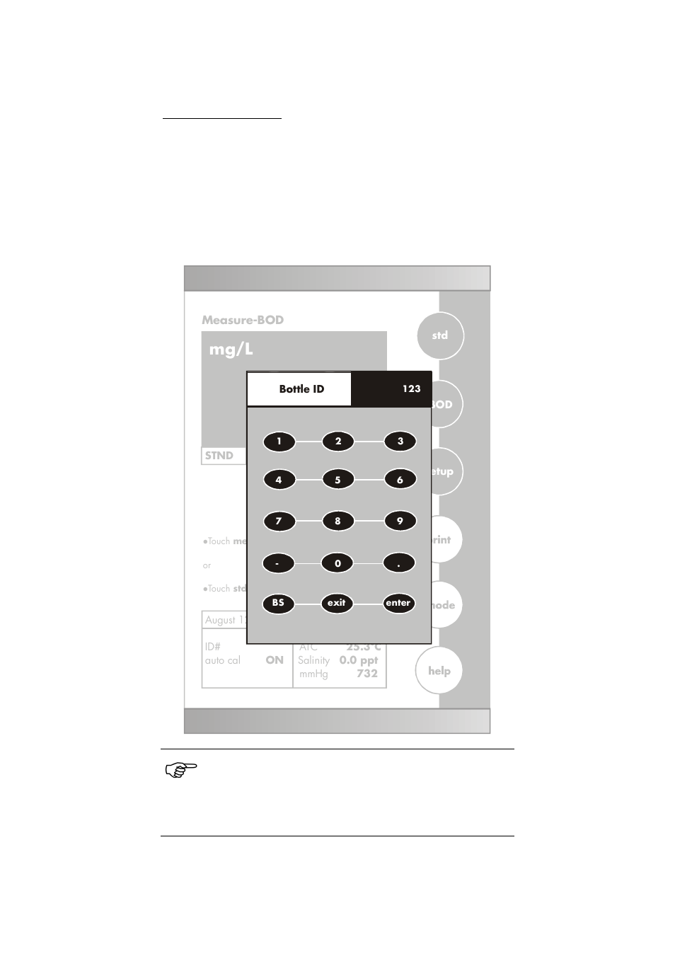 Mg/l | Thermo Fisher Scientific CyberScan DO 5000 User Manual | Page 81 / 105