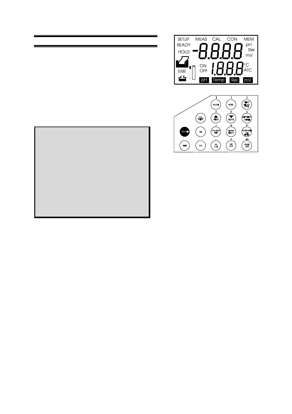 5turning the meter on and off | Thermo Fisher Scientific CyberScan pH 1000/pH 2500 User Manual | Page 12 / 40