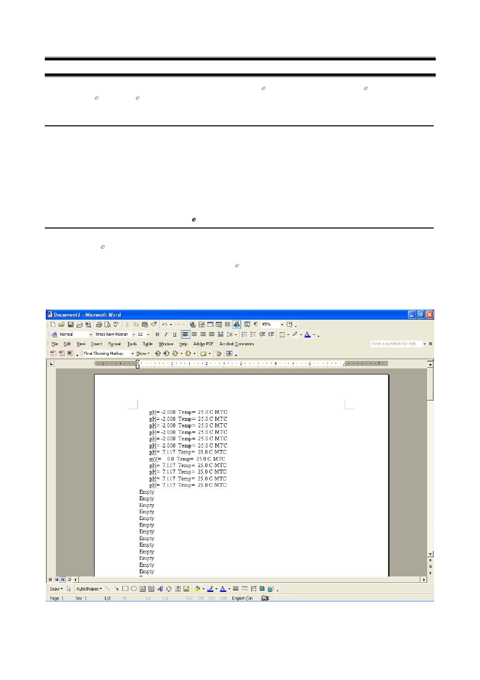 6export data readings | Thermo Fisher Scientific CyberComm Pro for CyberScan pH 1500 User Manual | Page 19 / 24