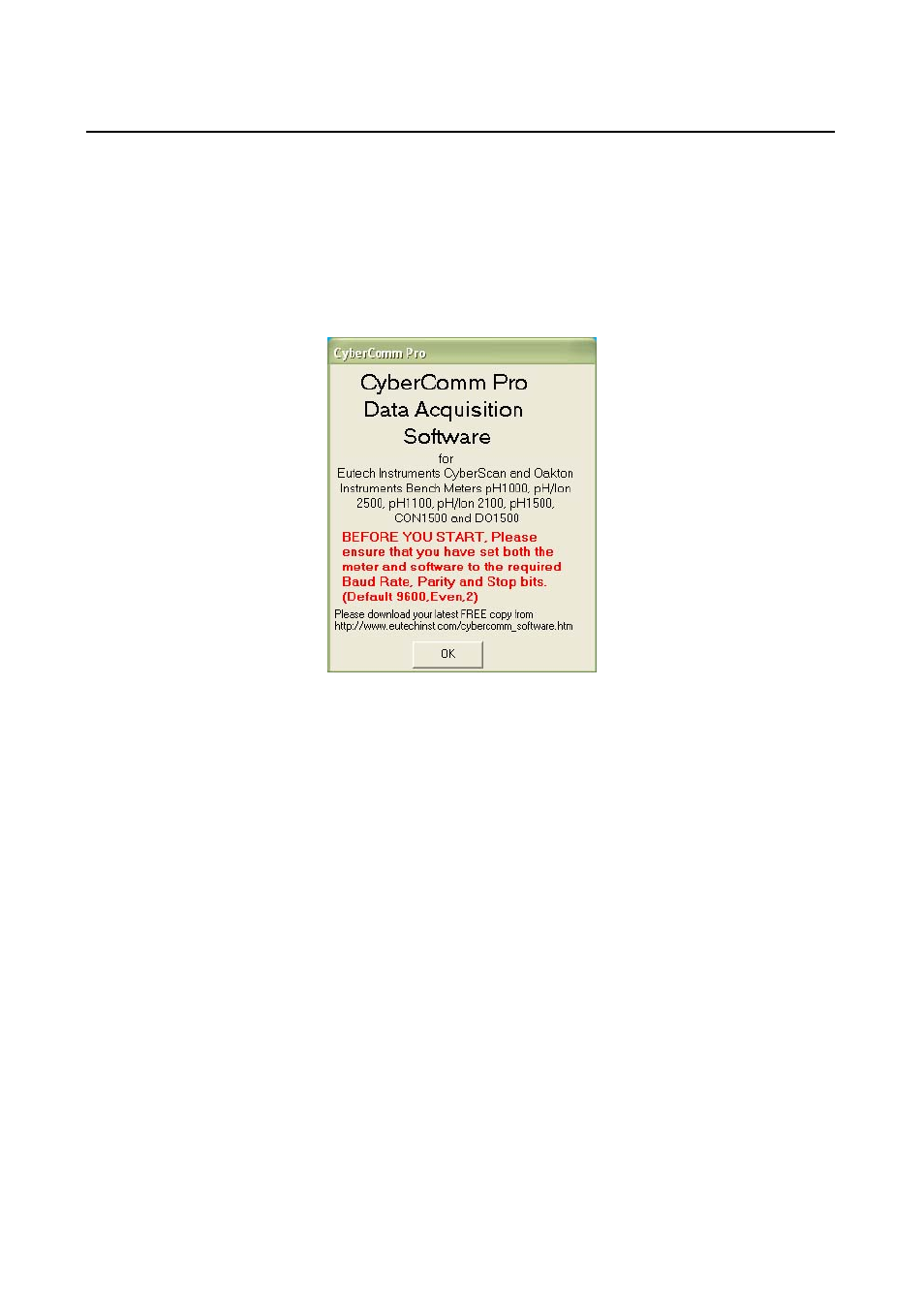 3 splash screen | Thermo Fisher Scientific CyberComm Pro for CyberScan CON 1500 User Manual | Page 8 / 28