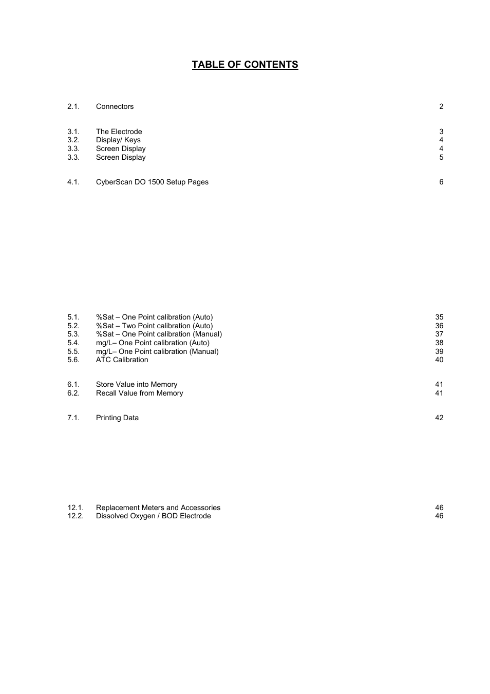 Thermo Fisher Scientific CyberScan DO 1500 User Manual | Page 3 / 52