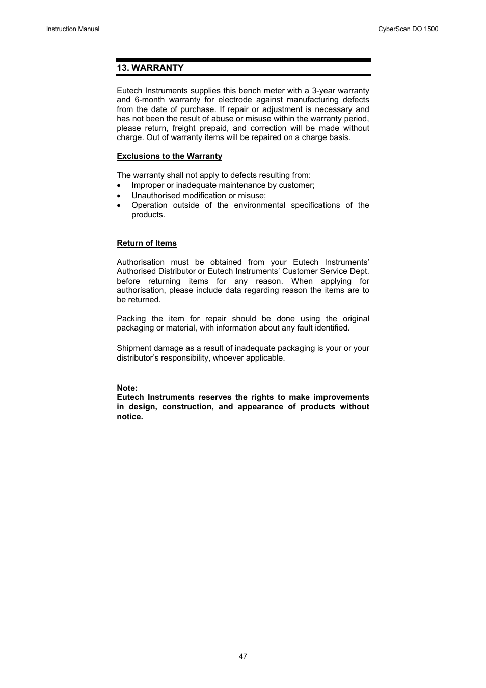 Thermo Fisher Scientific CyberScan DO 1500 User Manual | Page 50 / 52