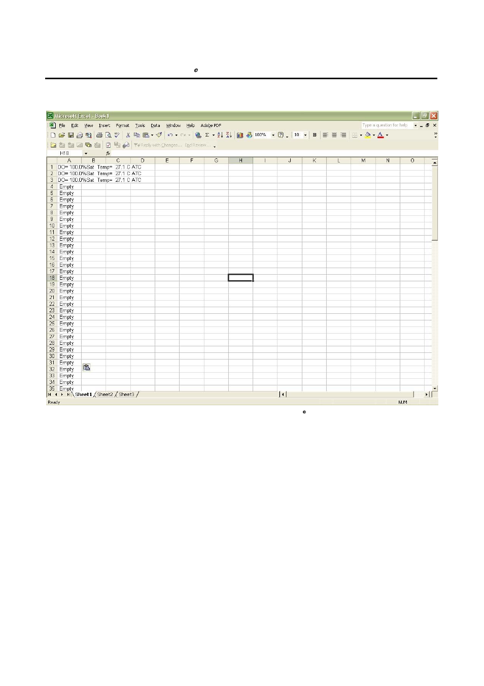 3 paste data in microsoft excel | Thermo Fisher Scientific CyberComm Pro for CyberScan DO 1500 User Manual | Page 22 / 28