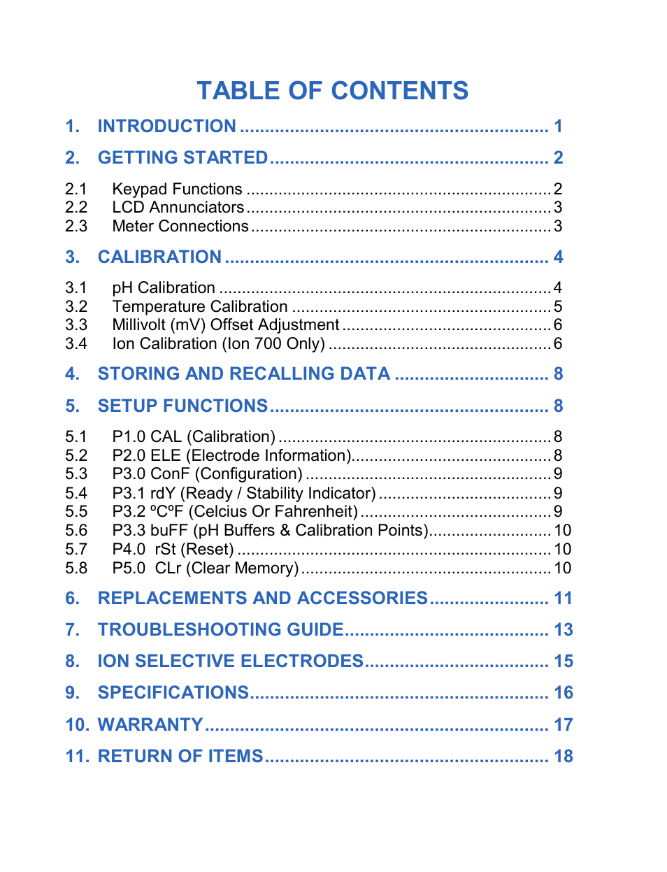 Thermo Fisher Scientific Eutech pH 700/Ion 700 User Manual | Page 3 / 24