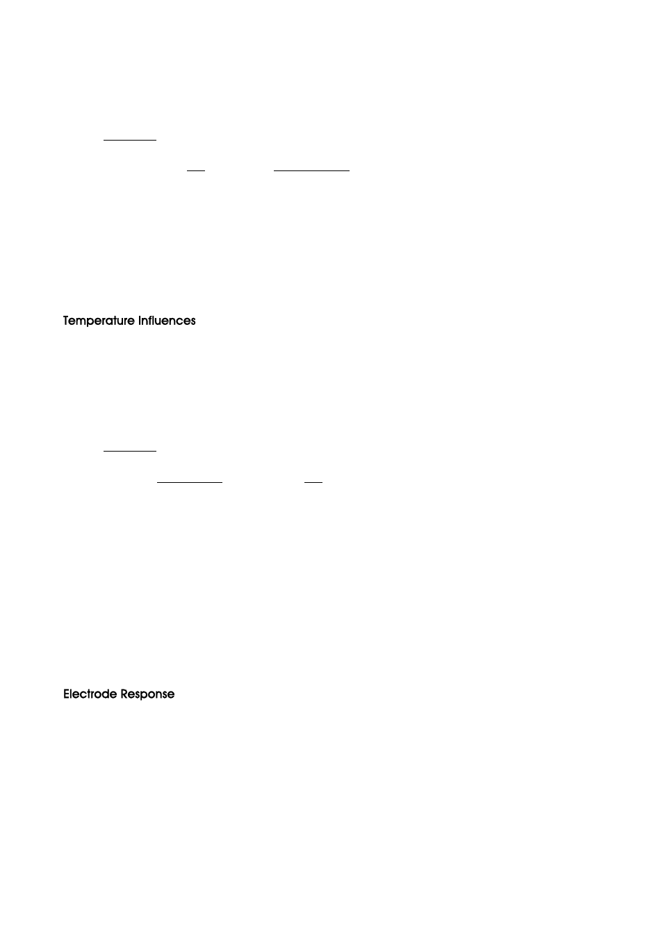 Temperature influences, Electrode response | Thermo Fisher Scientific Ion Selective Electrodes Chloride User Manual | Page 13 / 21