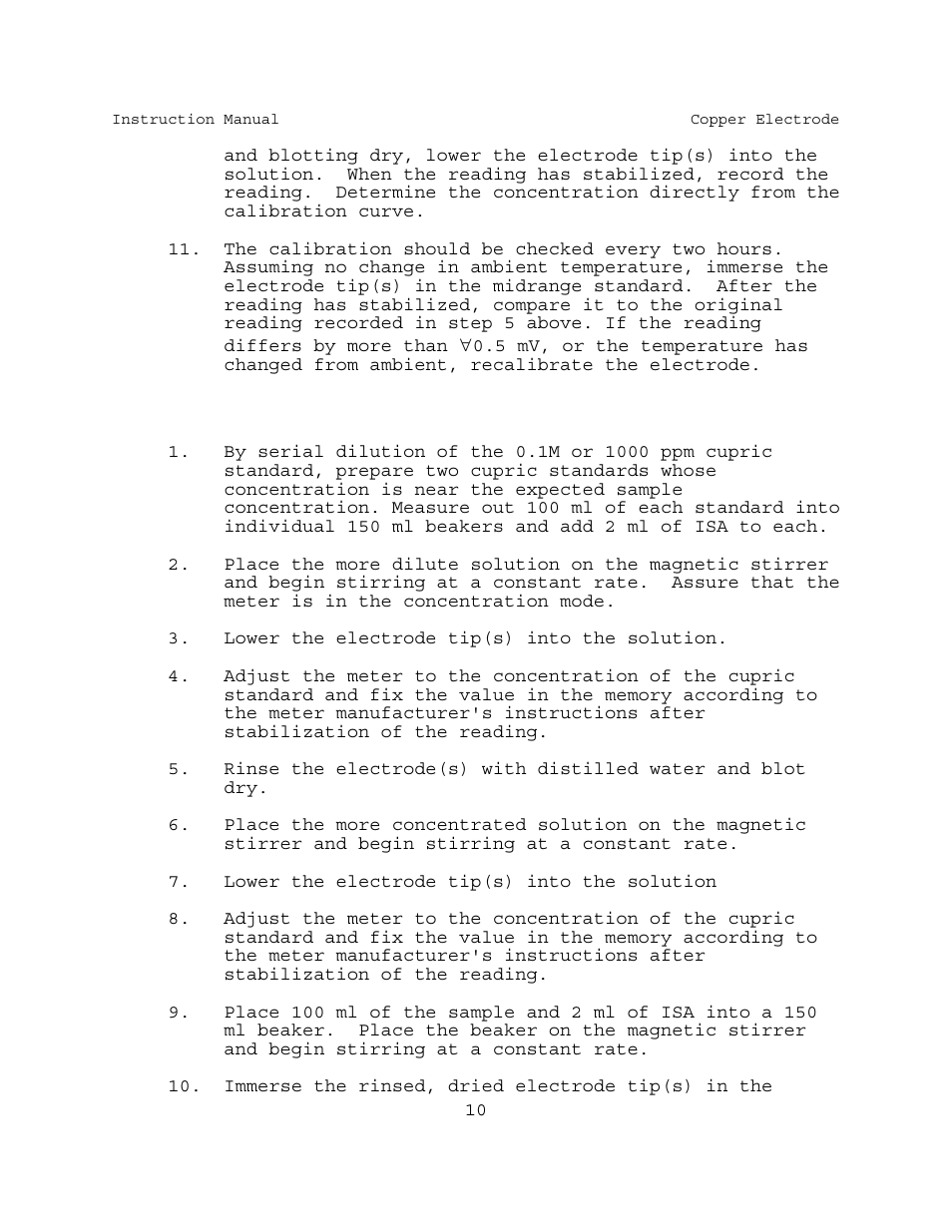 Thermo Fisher Scientific Ion Selective Electrodes Copper User Manual | Page 10 / 28
