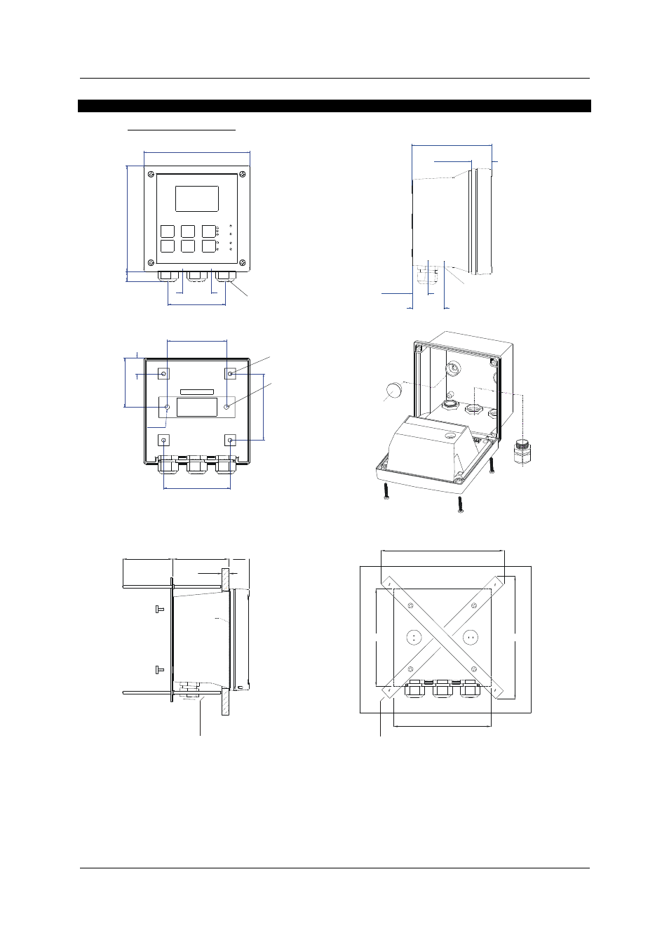 Assembly and installation 3.1 mounting the unit | Thermo Fisher Scientific Alpha pH 2000D User Manual | Page 14 / 48