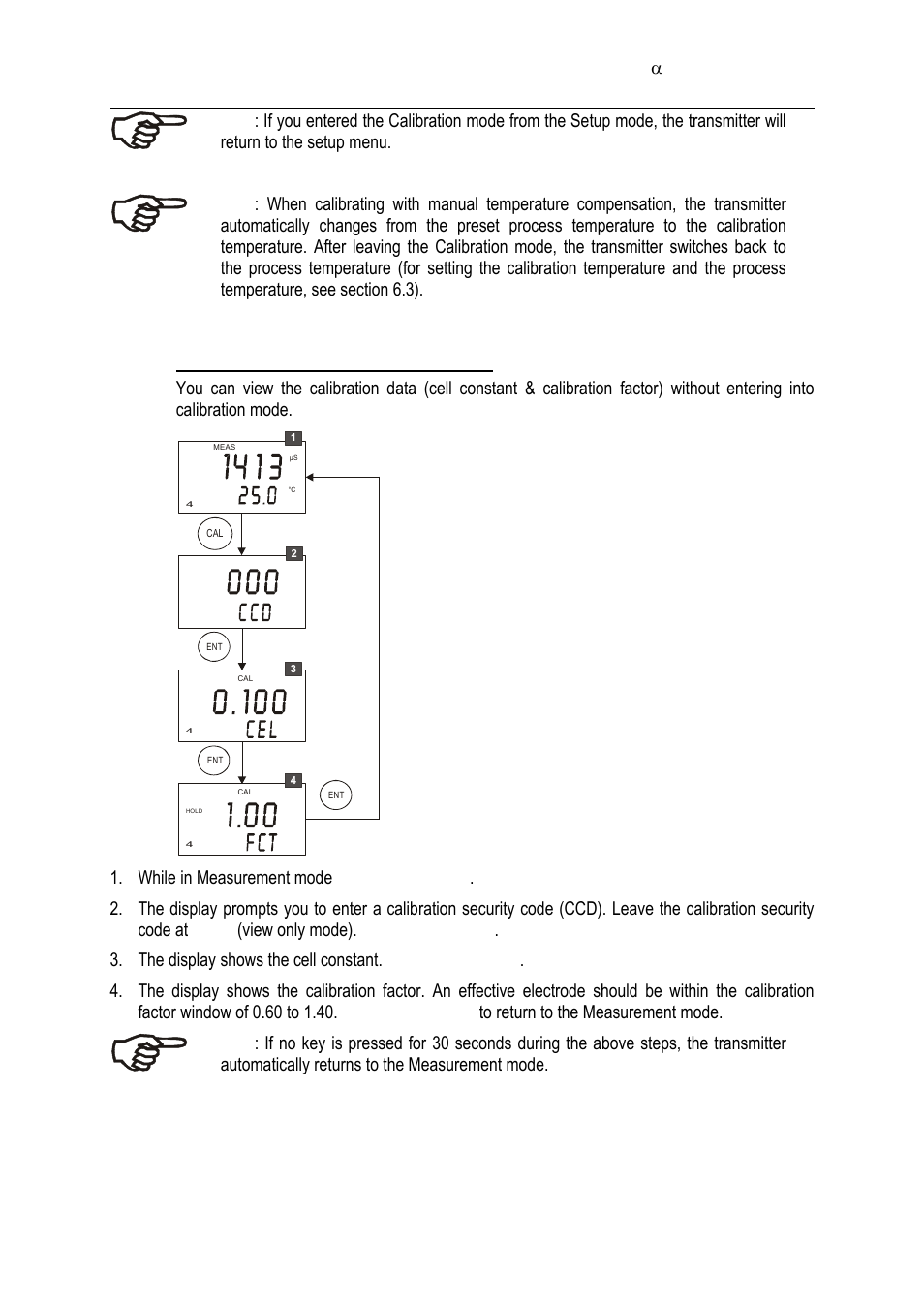 3 view cell constant and calibration factor | Thermo Fisher Scientific Alpha COND 2000 (In the process of updating the brand guideline & product image) User Manual | Page 24 / 56