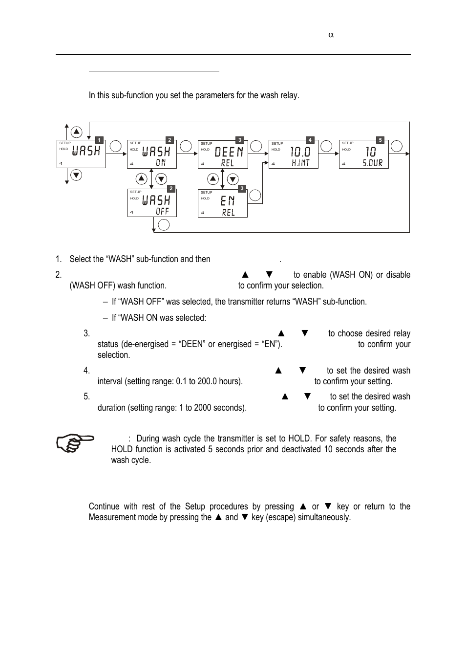 8 wash relay (wash) sub-function | Thermo Fisher Scientific Alpha COND 2000 (In the process of updating the brand guideline & product image) User Manual | Page 35 / 56