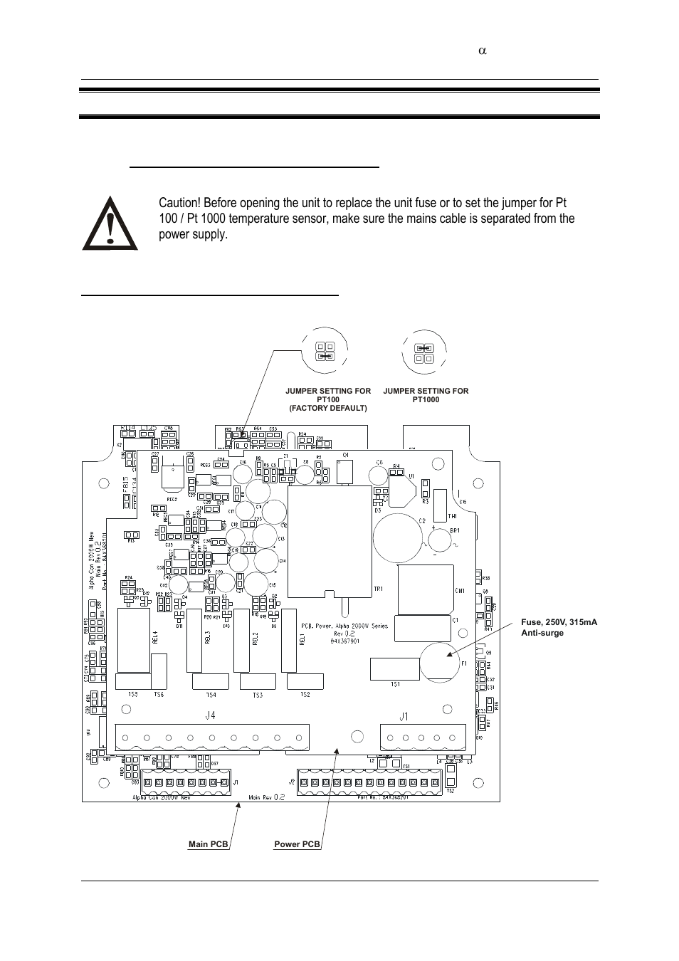 11 appendices, 1 appendix 1 – unit fuse and jumper settings | Thermo Fisher Scientific Alpha COND 2000 (In the process of updating the brand guideline & product image) User Manual | Page 47 / 56