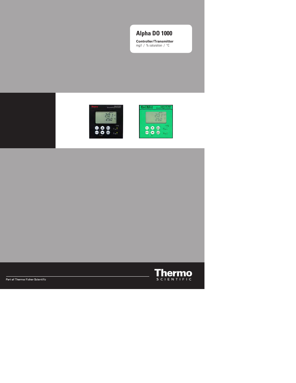 Thermo Fisher Scientific Alpha DO 1000 User Manual | 48 pages