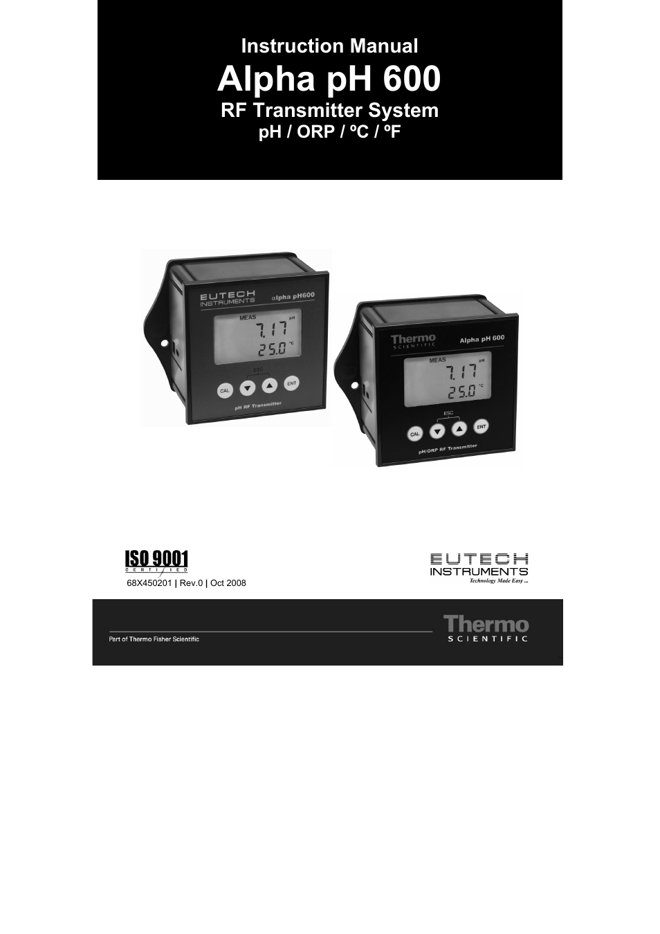Thermo Fisher Scientific Alpha pH 600 RF (In the process of updating the brand guideline & product image) User Manual | 48 pages