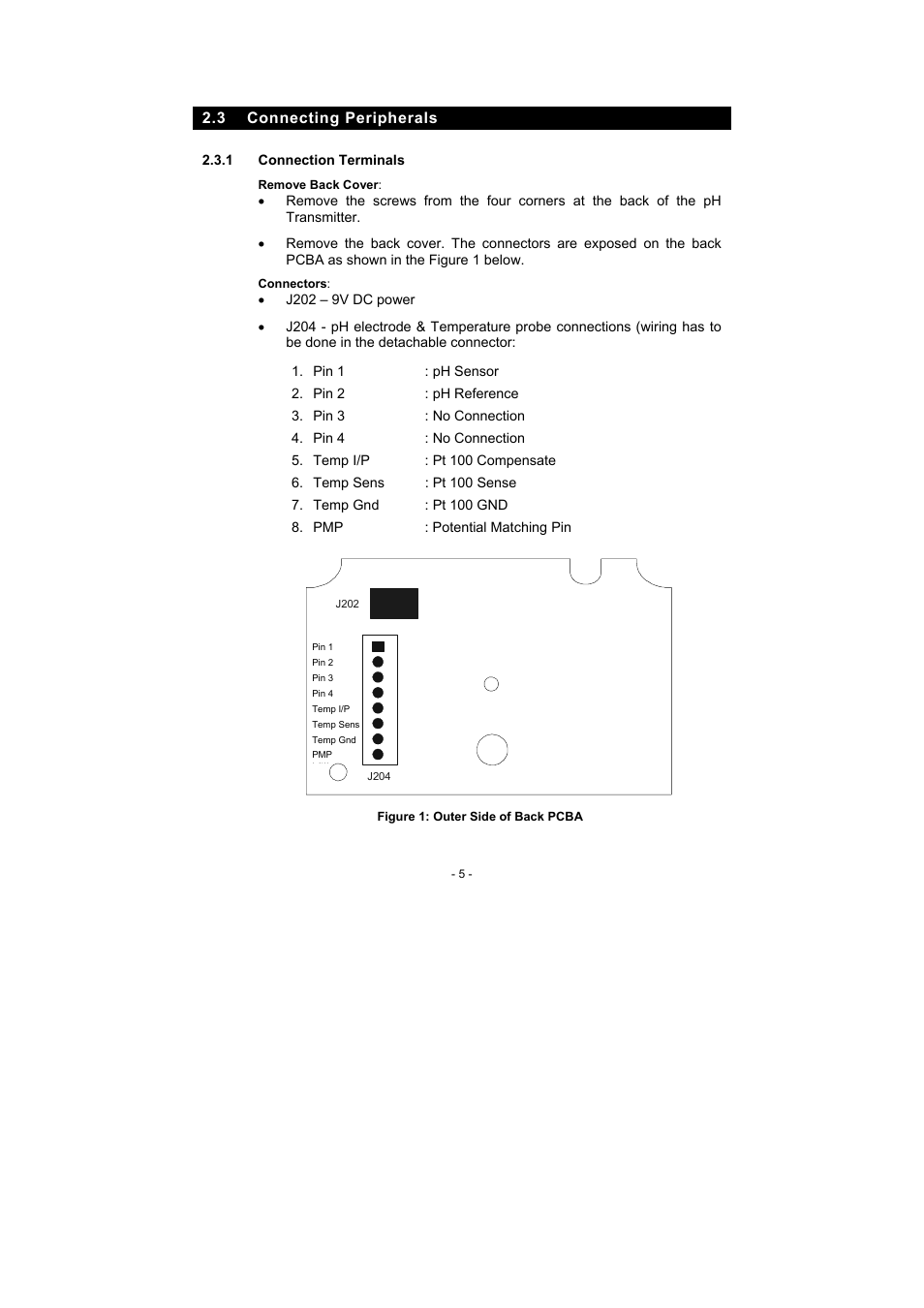 3 connecting peripherals, 1 connection terminals | Thermo Fisher Scientific Alpha pH 600 RF (In the process of updating the brand guideline & product image) User Manual | Page 11 / 48