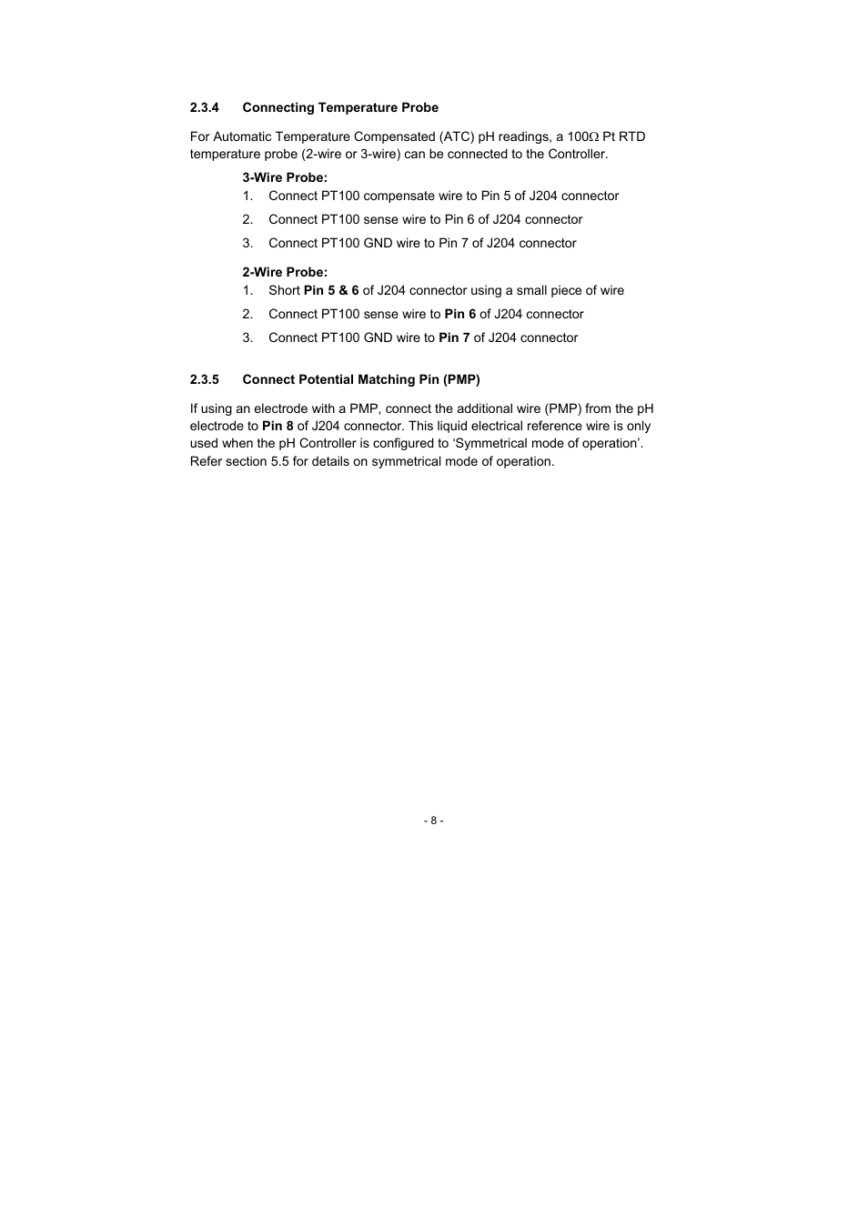 4 connecting temperature probe, 5 connect potential matching pin (pmp) | Thermo Fisher Scientific Alpha pH 600 RF (In the process of updating the brand guideline & product image) User Manual | Page 14 / 48