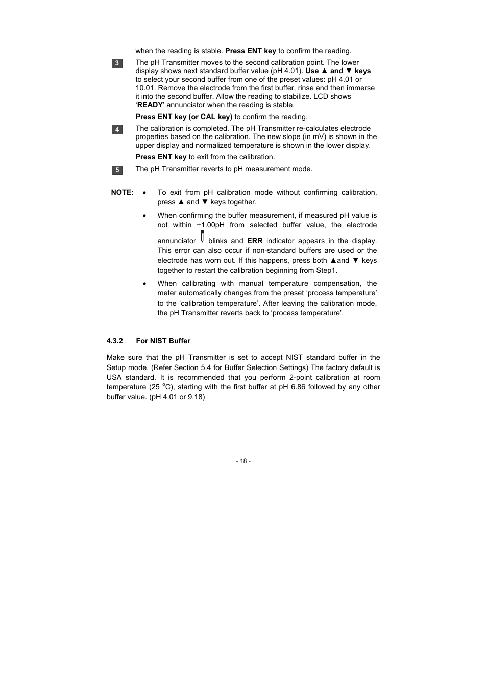 2 for nist buffer | Thermo Fisher Scientific Alpha pH 600 RF (In the process of updating the brand guideline & product image) User Manual | Page 24 / 48