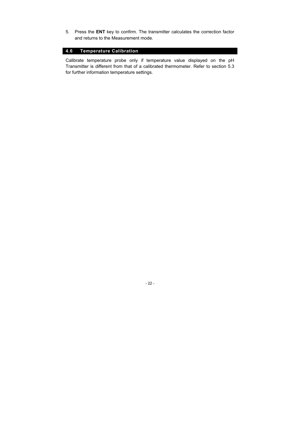 6 temperature calibration | Thermo Fisher Scientific Alpha pH 600 RF (In the process of updating the brand guideline & product image) User Manual | Page 28 / 48