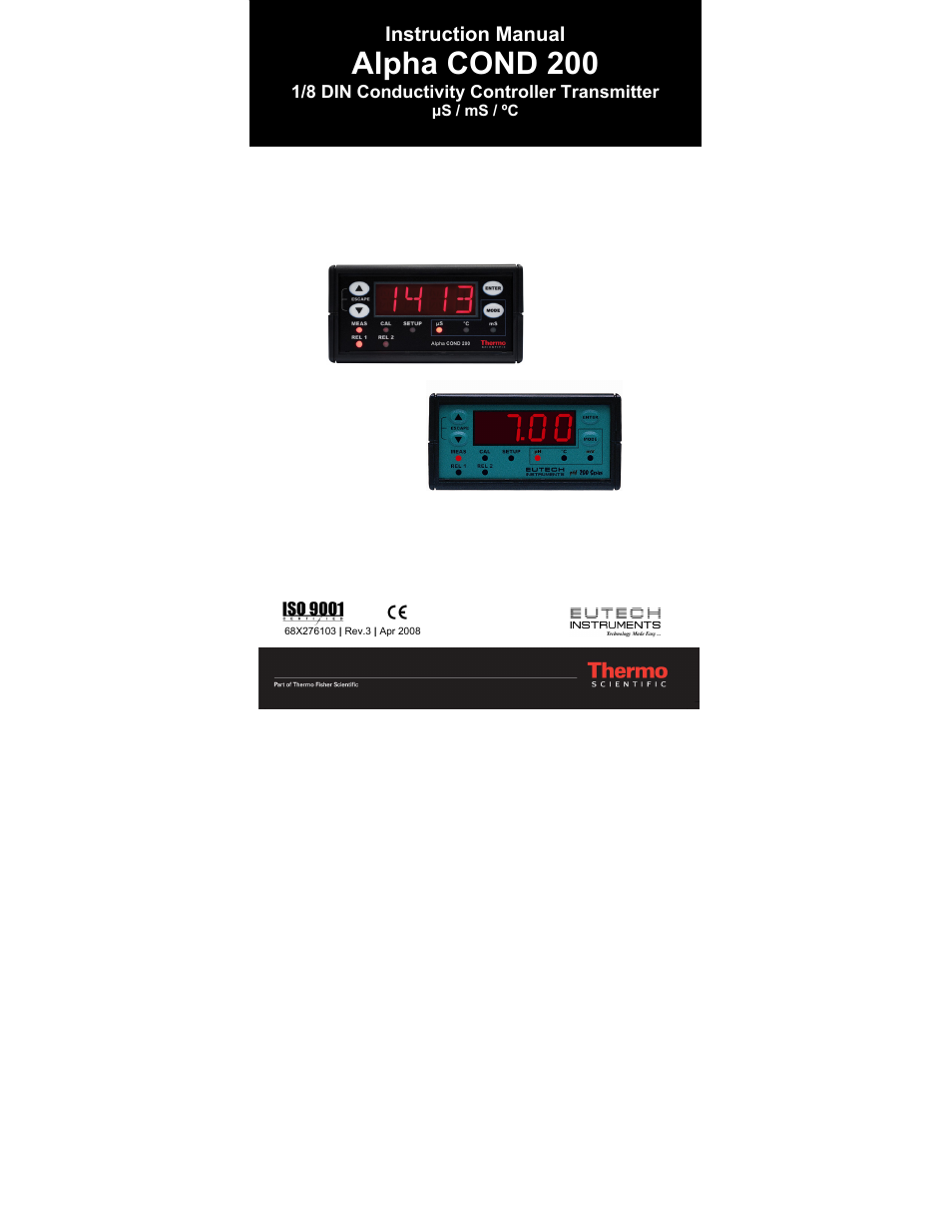 Thermo Fisher Scientific Alpha COND 200 (In the process of updating the brand guideline & product image) User Manual | 36 pages