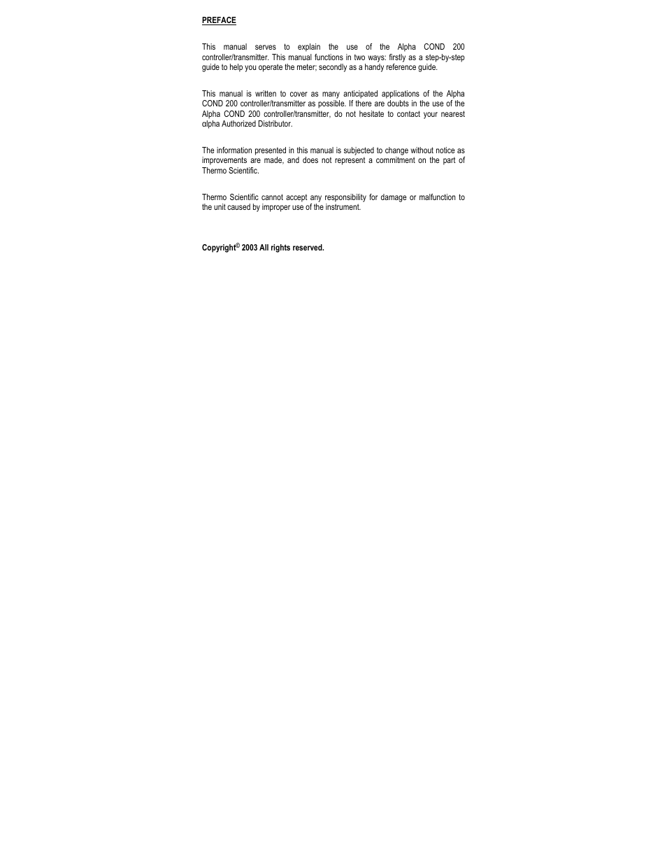Thermo Fisher Scientific Alpha COND 200 (In the process of updating the brand guideline & product image) User Manual | Page 3 / 36