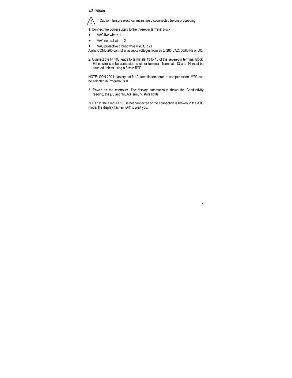 Thermo Fisher Scientific Alpha COND 200 (In the process of updating the brand guideline & product image) User Manual | Page 9 / 36