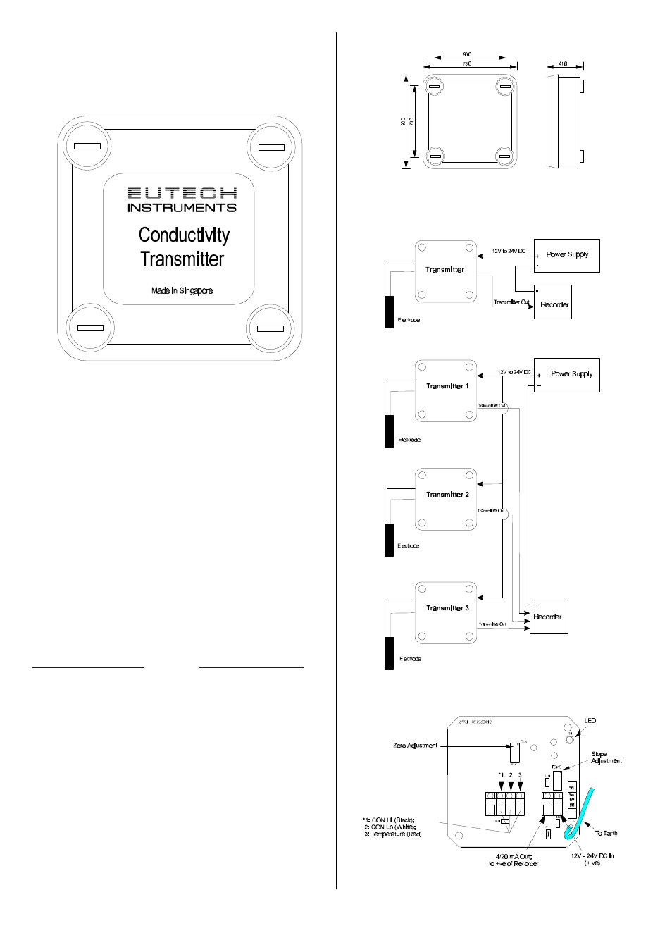 Thermo Fisher Scientific 2-Wire Conductivity Transmitter User Manual | 2 pages