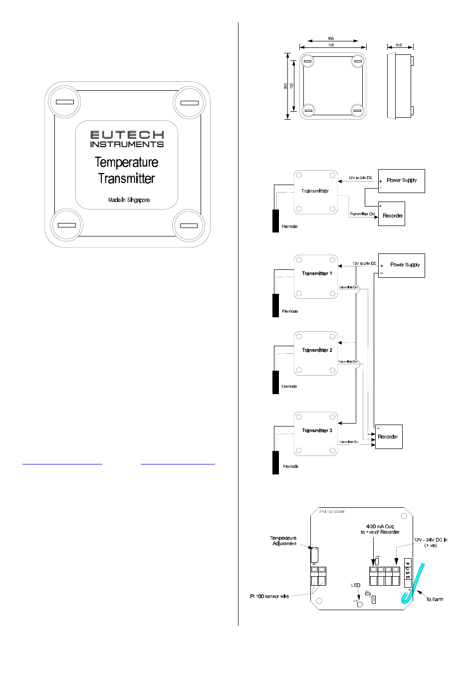Thermo Fisher Scientific 2-Wire Temperature Transmitter User Manual | 2 pages