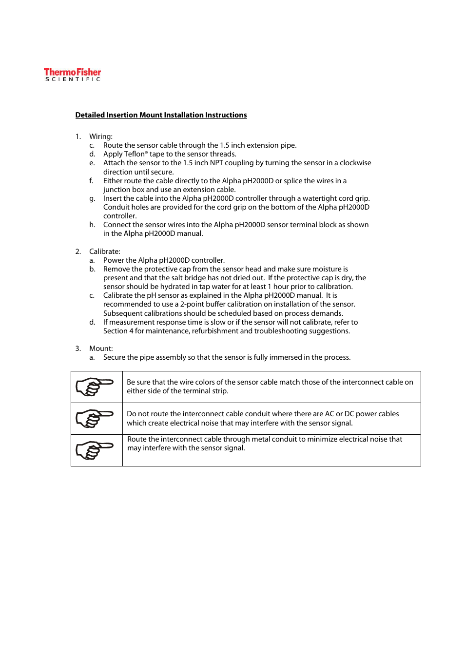 Thermo Fisher Scientific ECFP21A1A1 Differential pH Sensor User Manual | Page 12 / 16