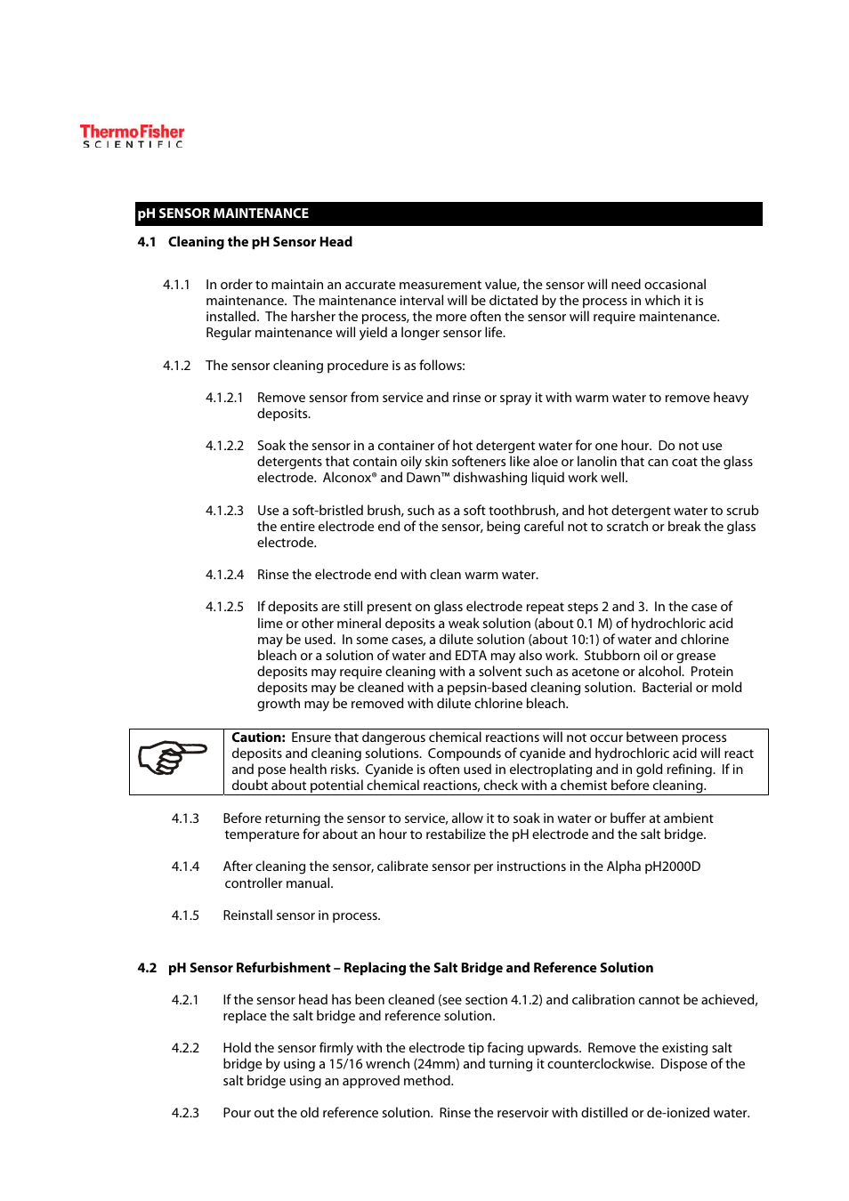 Thermo Fisher Scientific ECFP21A1A1 Differential pH Sensor User Manual | Page 13 / 16
