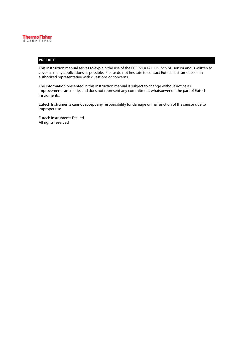 Thermo Fisher Scientific ECFP21A1A1 Differential pH Sensor User Manual | Page 3 / 16
