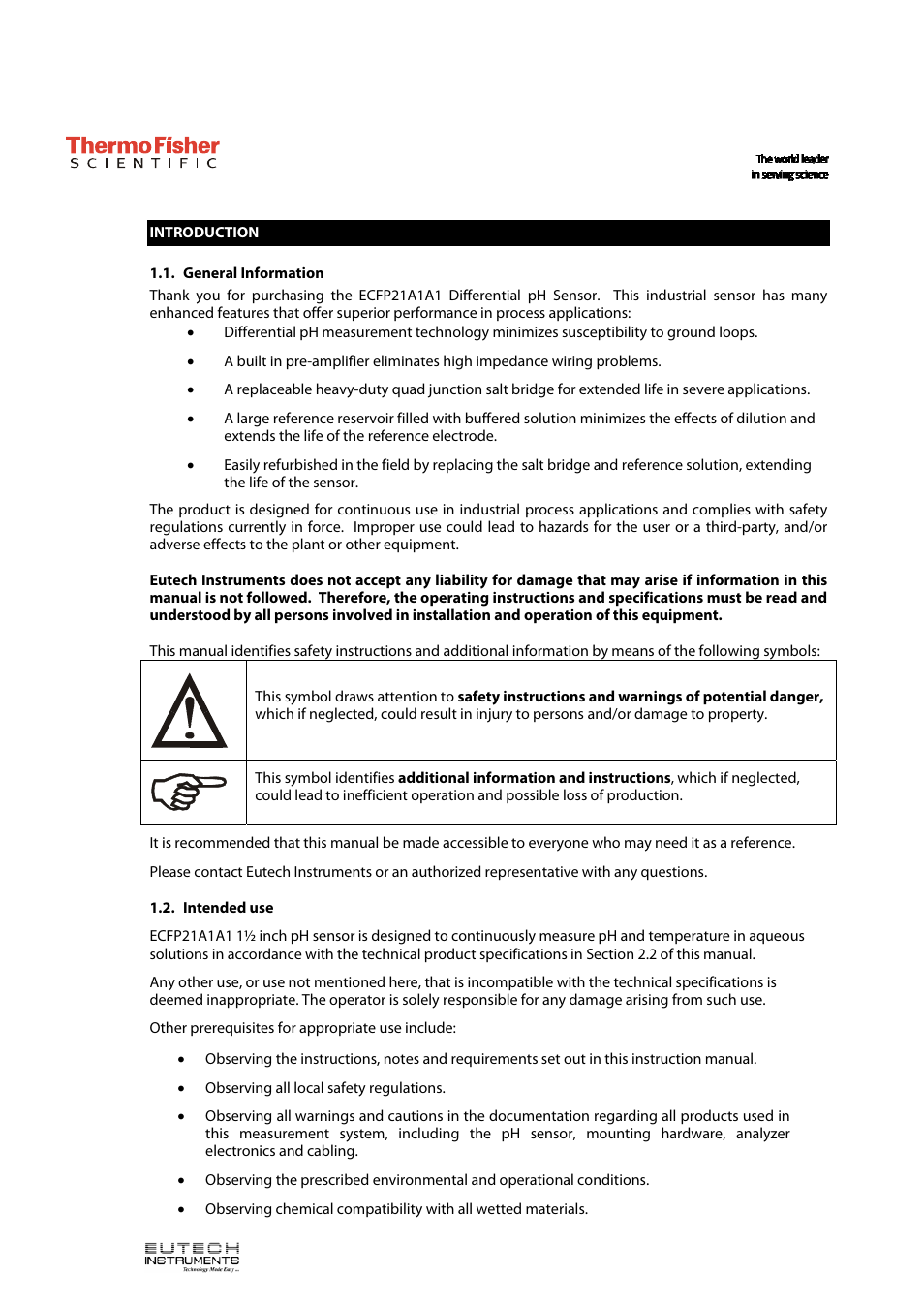 Thermo Fisher Scientific ECFP21A1A1 Differential pH Sensor User Manual | Page 5 / 16