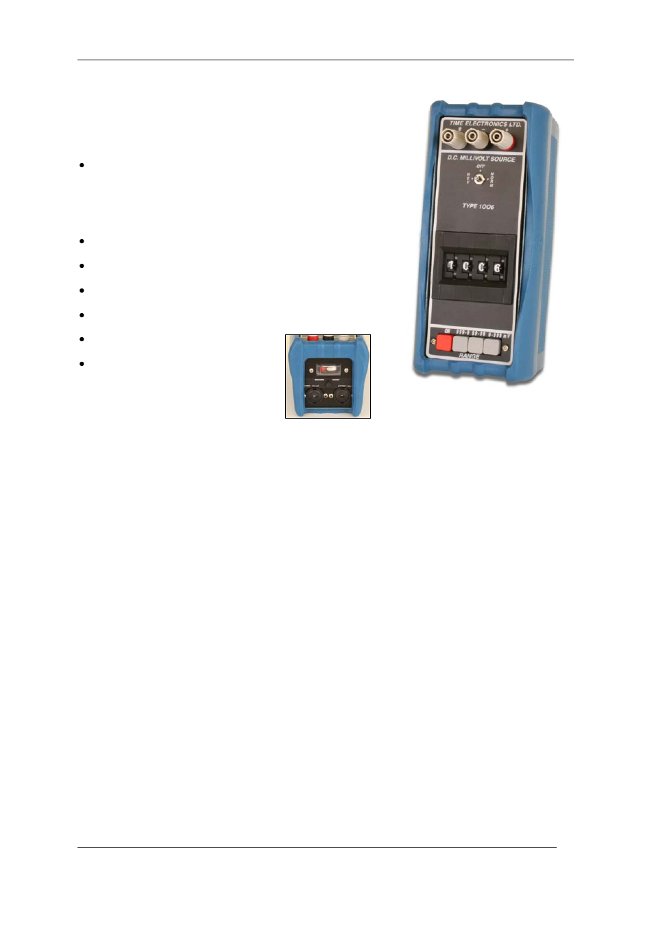 General descriptions, 1006 dc millivolt source, Descriptions | Time Electronics 1007 DC Millivolt Potentiometer & Source User Manual | Page 3 / 10