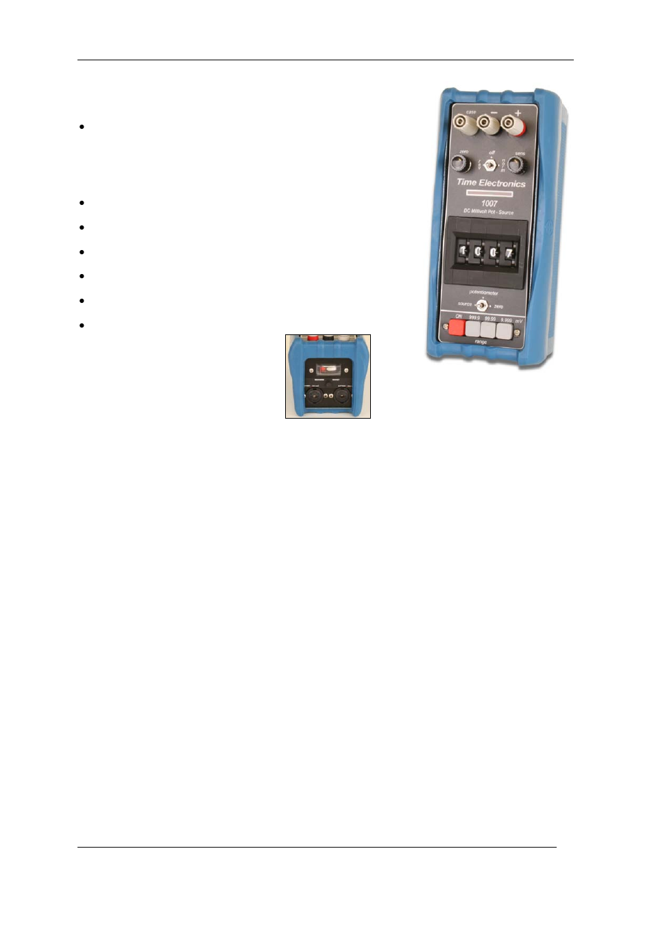 1007 millivolt potentiometer and source | Time Electronics 1007 DC Millivolt Potentiometer & Source User Manual | Page 4 / 10