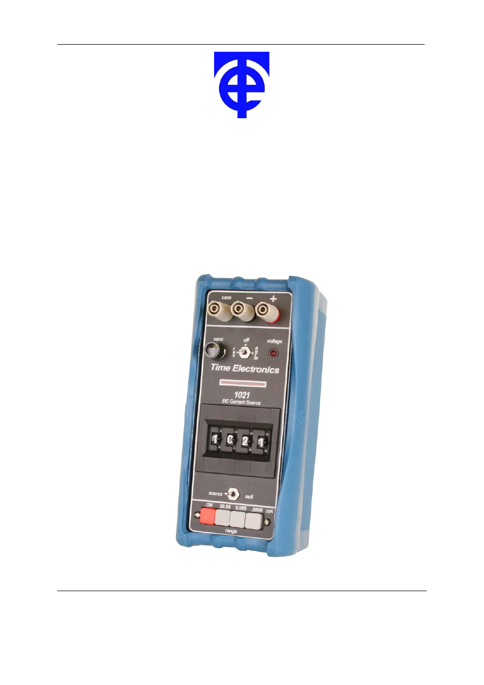 Time Electronics 1021 DC Current Source User Manual | 14 pages