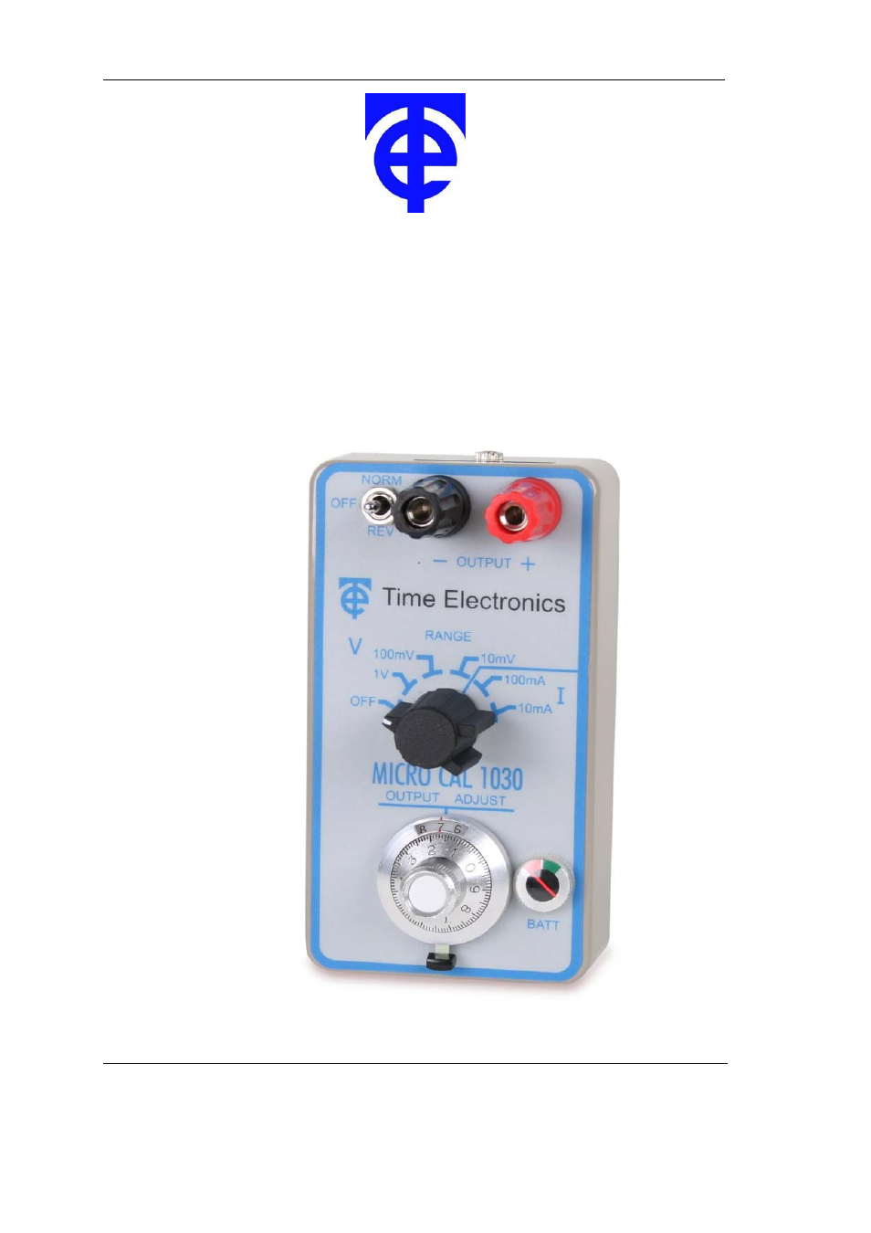 Time Electronics 1030 Voltage & Current Source User Manual | 16 pages