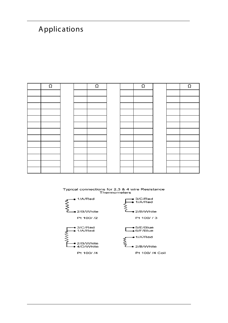 Applications, Four terminal resistance measurements | Time Electronics 1030 Voltage & Current Source User Manual | Page 10 / 16
