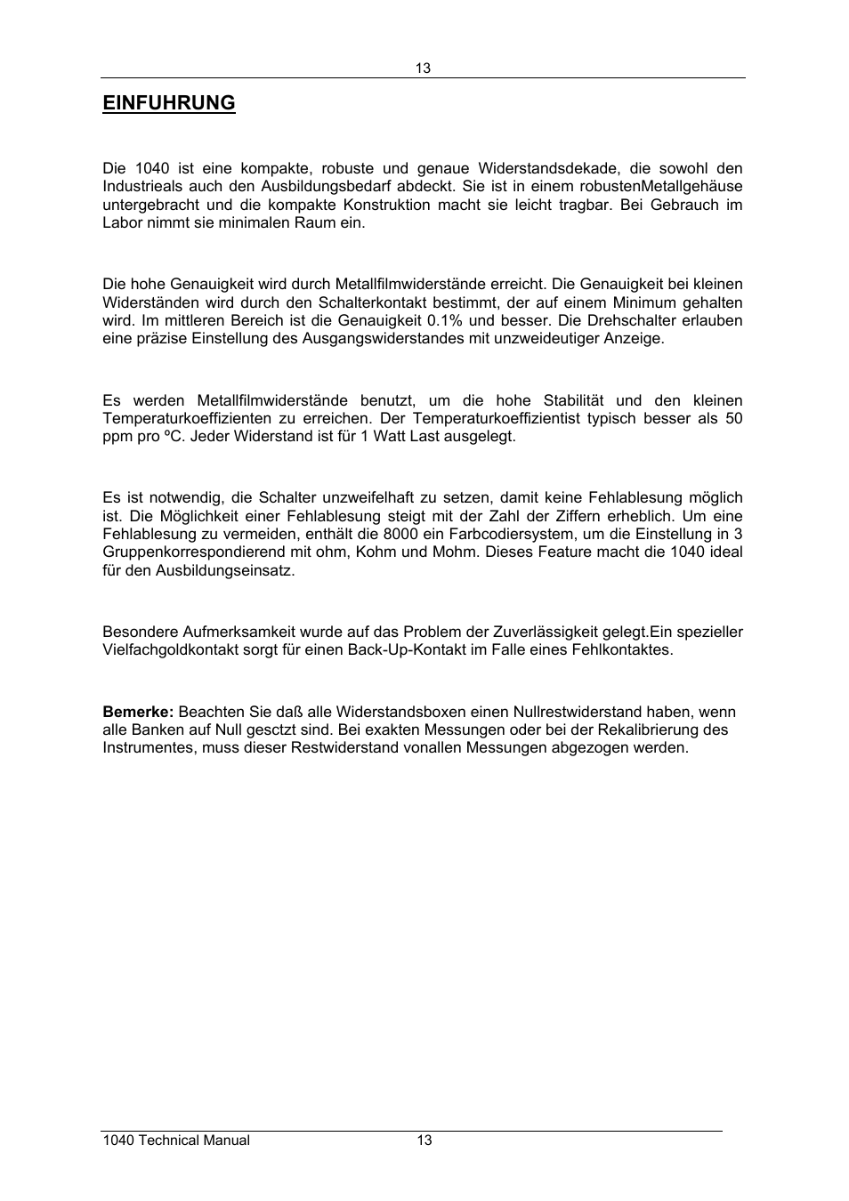 Einfuhrung | Time Electronics 1040 Resistance Decade Box User Manual | Page 14 / 19