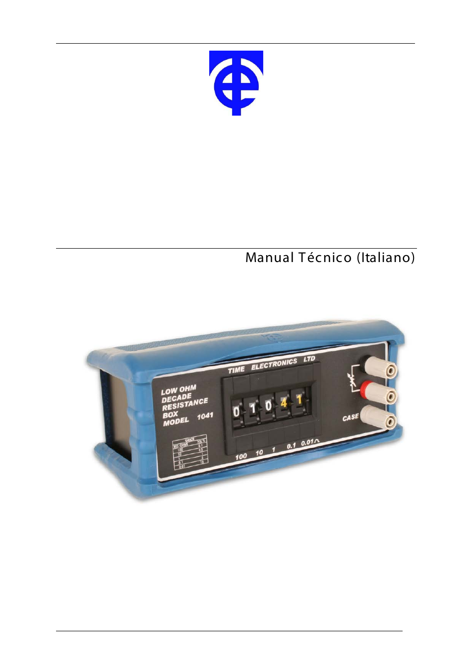 Manual técnico (italiano) | Time Electronics 1041 Resistance Decade Box User Manual | Page 17 / 20