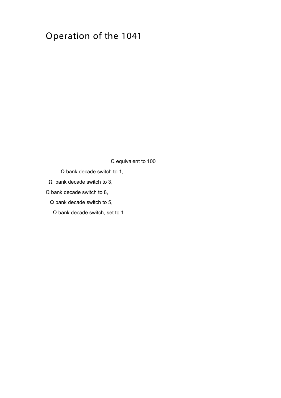 Operation of the 1041 | Time Electronics 1041 Resistance Decade Box User Manual | Page 4 / 20