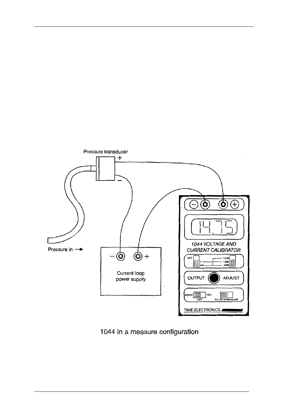 Measuring a voltage input, Measuring a current input | Time Electronics 1044 DC Voltage & Current Calibrator User Manual | Page 8 / 40