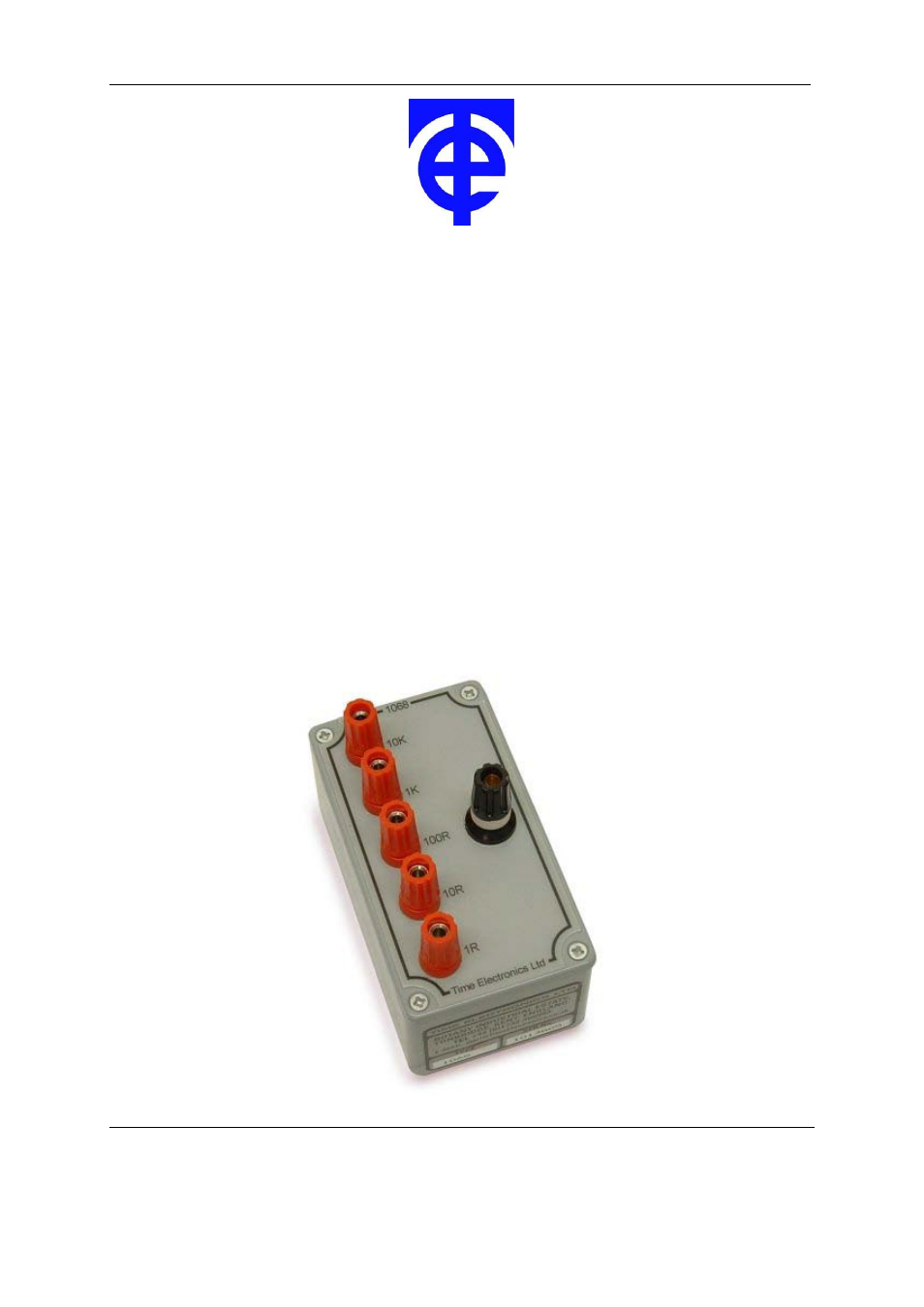 Time Electronics 1068 Fixed Resistance Box User Manual | 4 pages