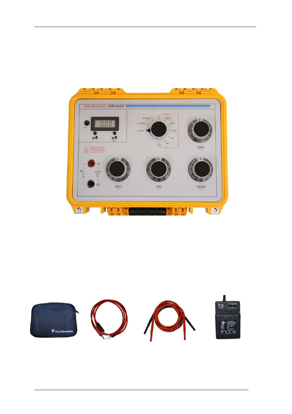 Supplied items, 5069 ins-cal insulation tester calibration system | Time Electronics 5069 Insulation Tester Calibrator User Manual | Page 3 / 8