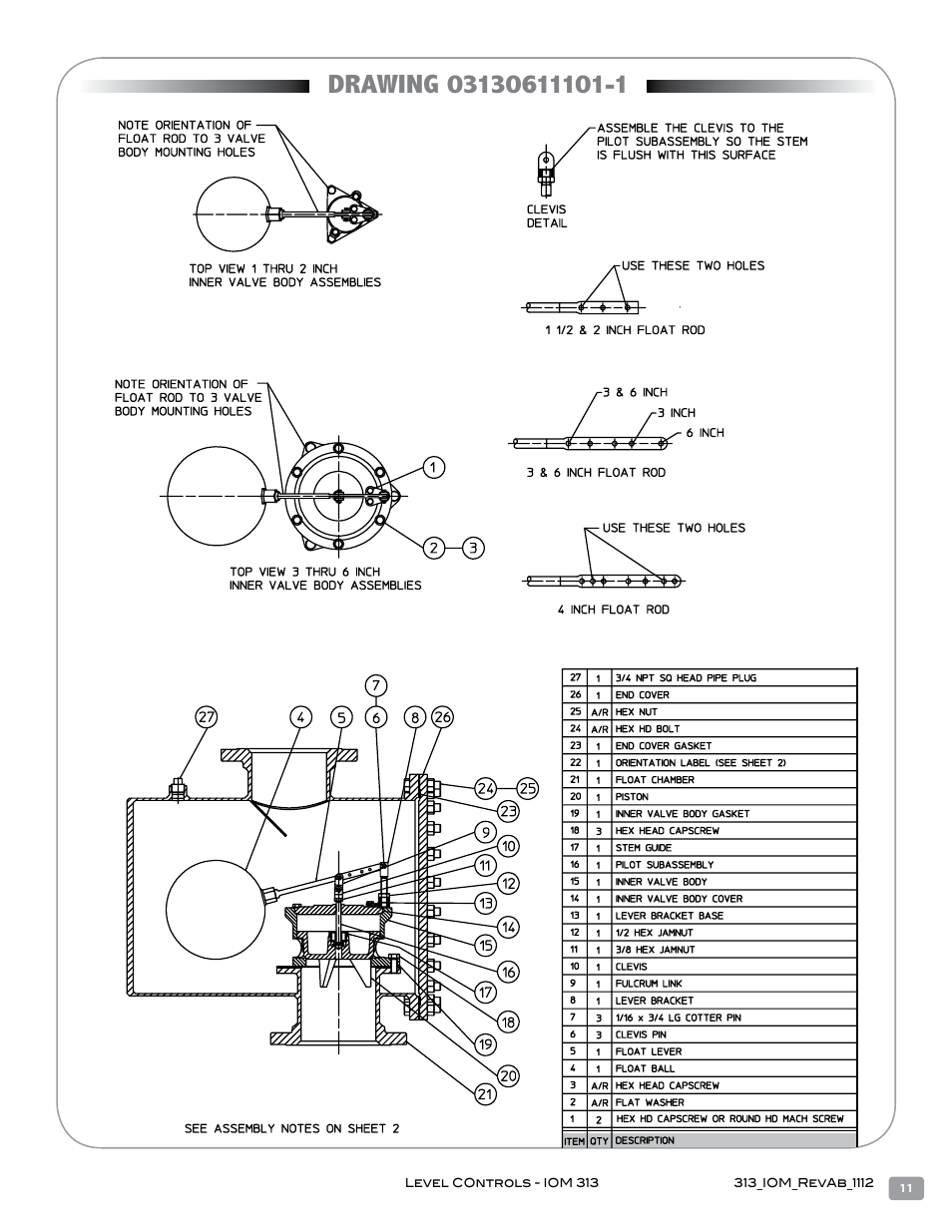 Warren Controls 313 Overflow Trap User Manual | Page 11 / 16