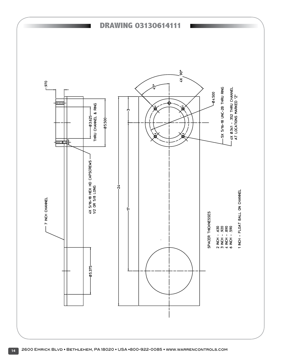 Warren Controls 313 Overflow Trap User Manual | Page 14 / 16