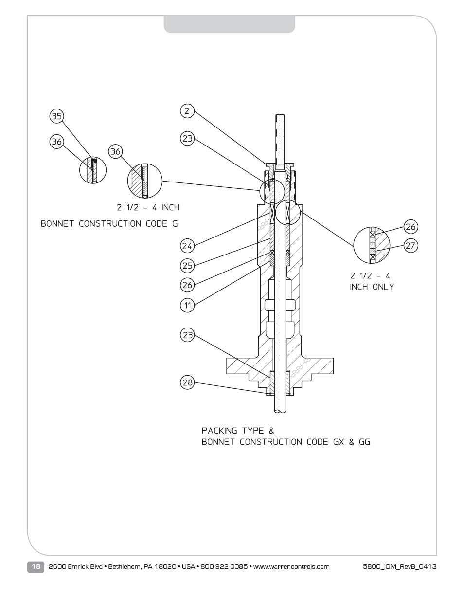 Series | Warren Controls 5800 Series Compact Globe Control Valves User Manual | Page 18 / 24
