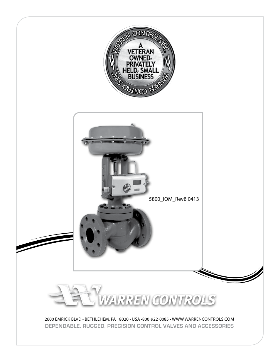 Warren Controls 5800 Series Compact Globe Control Valves User Manual | Page 24 / 24