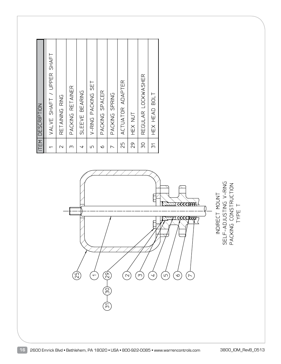 Warren Controls 3800 Series E-BALL ROTARY CONTROL VALVES User Manual | Page 16 / 20