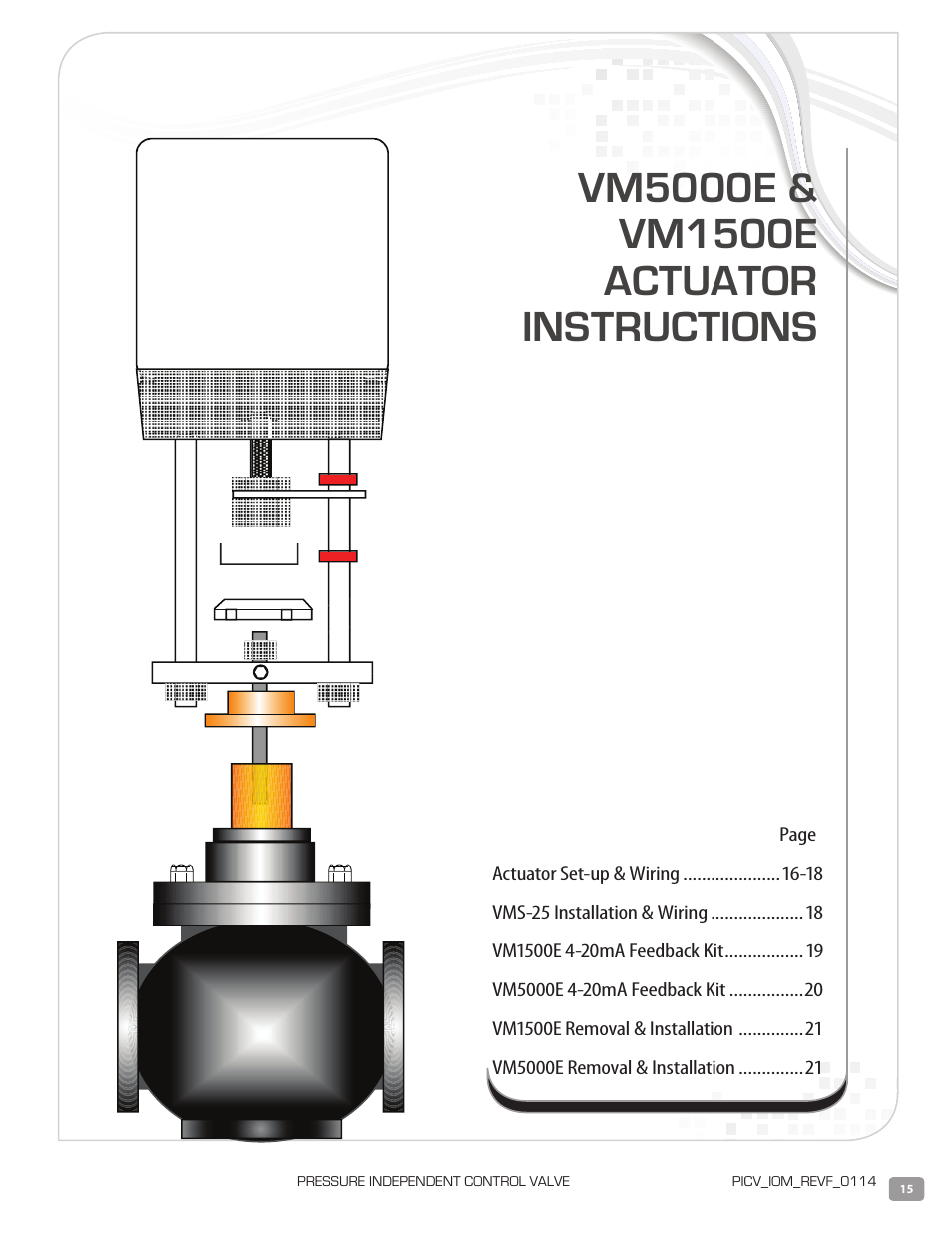 Warren Controls PICV Series User Manual | Page 15 / 40