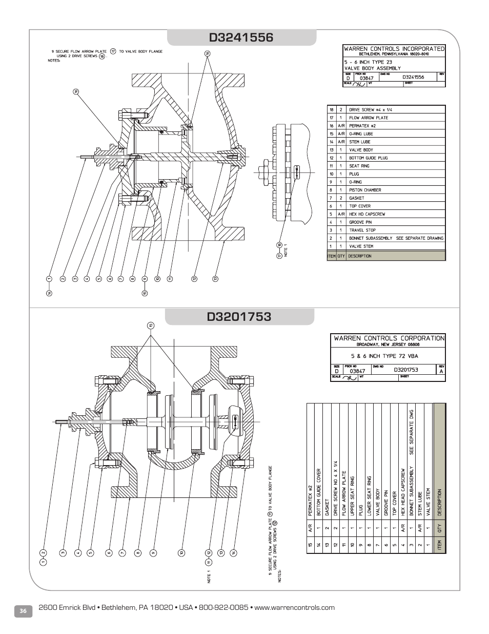 Warren Controls PICV Series User Manual | Page 36 / 40