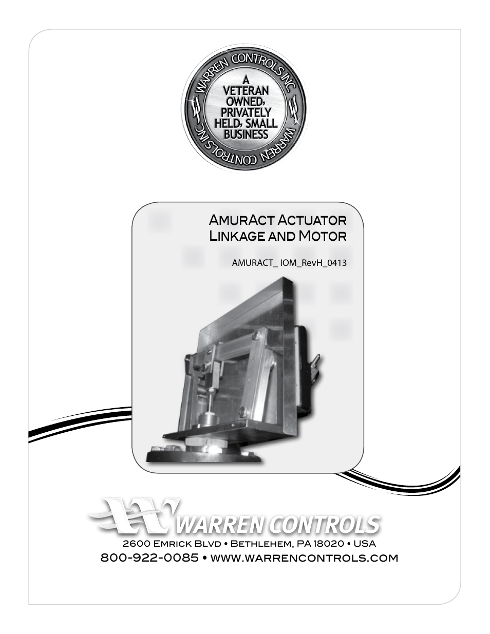 Amuract actuator linkage and motor | Warren Controls AmurAct Actuator Linkage and Motor User Manual | Page 28 / 28