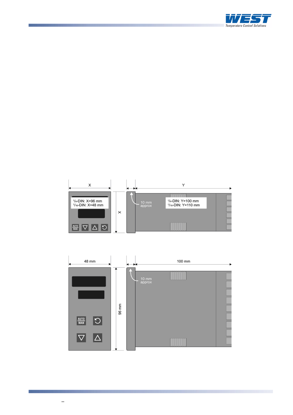 Installation, Unpacking, Panel cut-outs | 2 installation | West Control Solutions 8700+ User Manual | Page 16 / 177