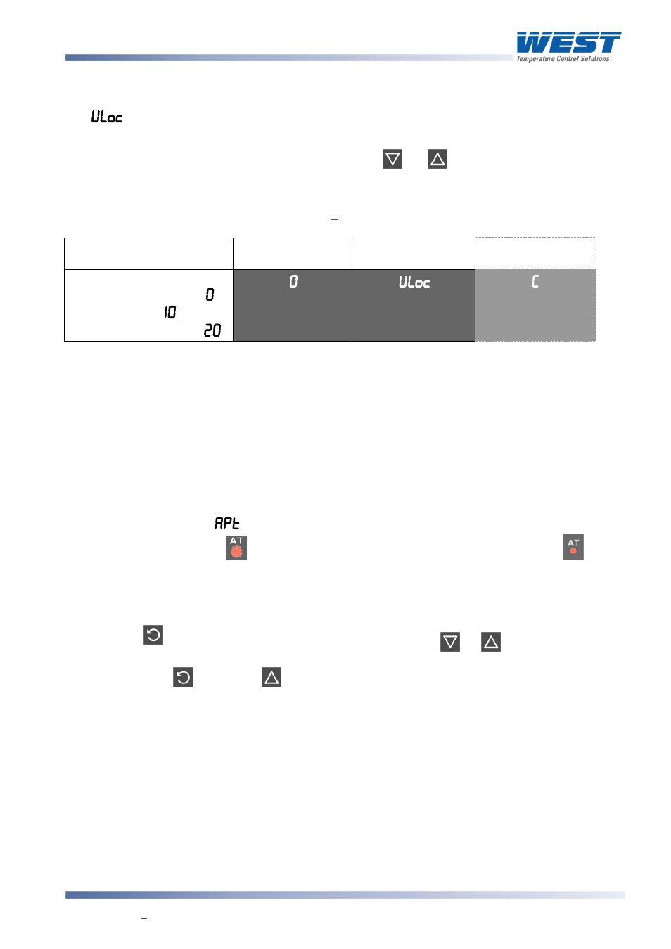 Unlock codes, Automatic tune mode, Navigating in automatic tune mode | Lock code values | West Control Solutions 8700+ User Manual | Page 44 / 177